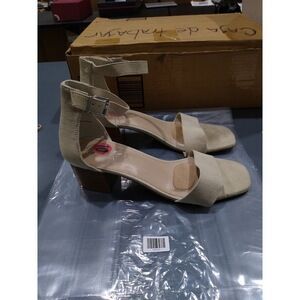 Mari A Womens Maariah heels Sandals , Beige , 10